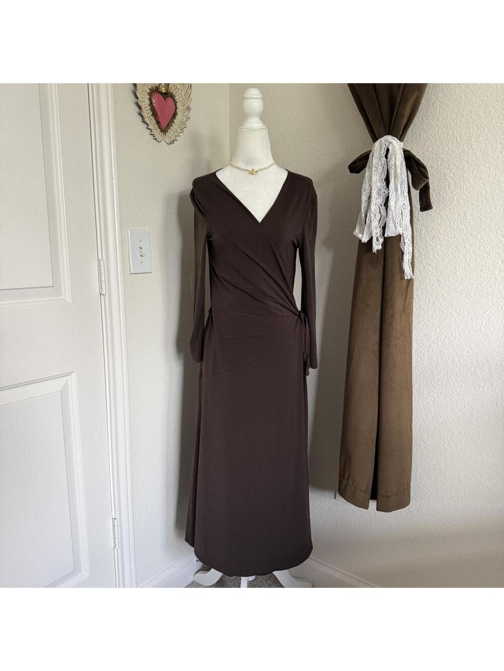 BCBG Paris Long Wrap Detail Dress